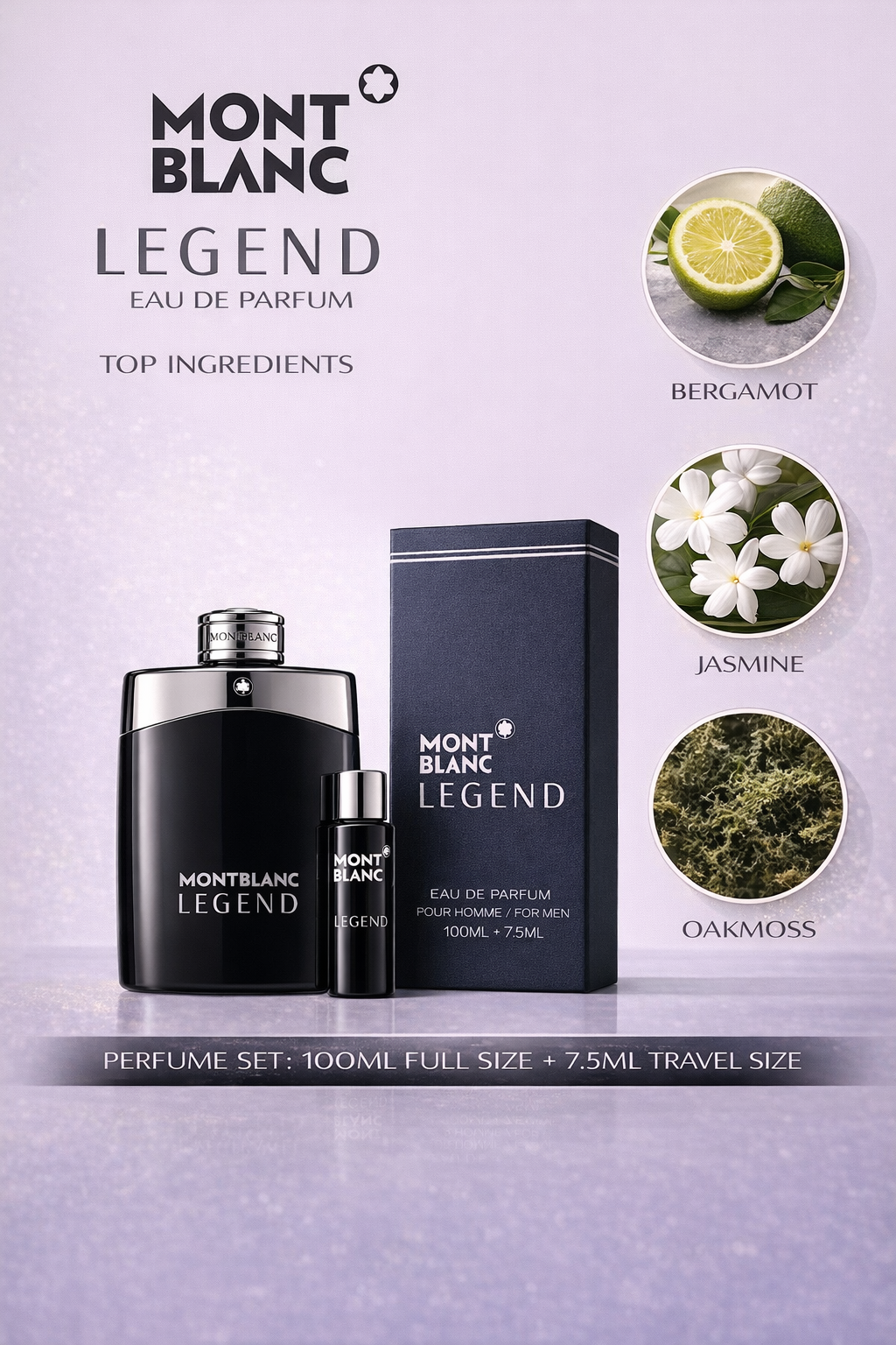 MONTBLANC LEGEND EDP POUR HOMME FOR MEN 100ML X 7.5 ML - Kunchals