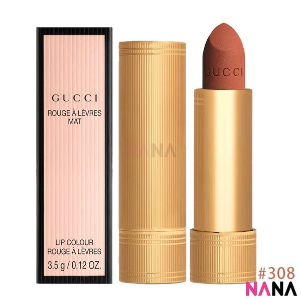 Gucci Rouge à Lèvres Mat Lipstick - 308 'Lucy Dark Orange' (3.5g)