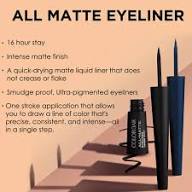 COLORBAR ALL MATTE EYELINER 2.5ML MATTE BLACK 001 - Kunchals