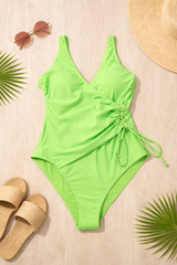 Lime Breeze Wrap-Tie One-Piece Swimsuit