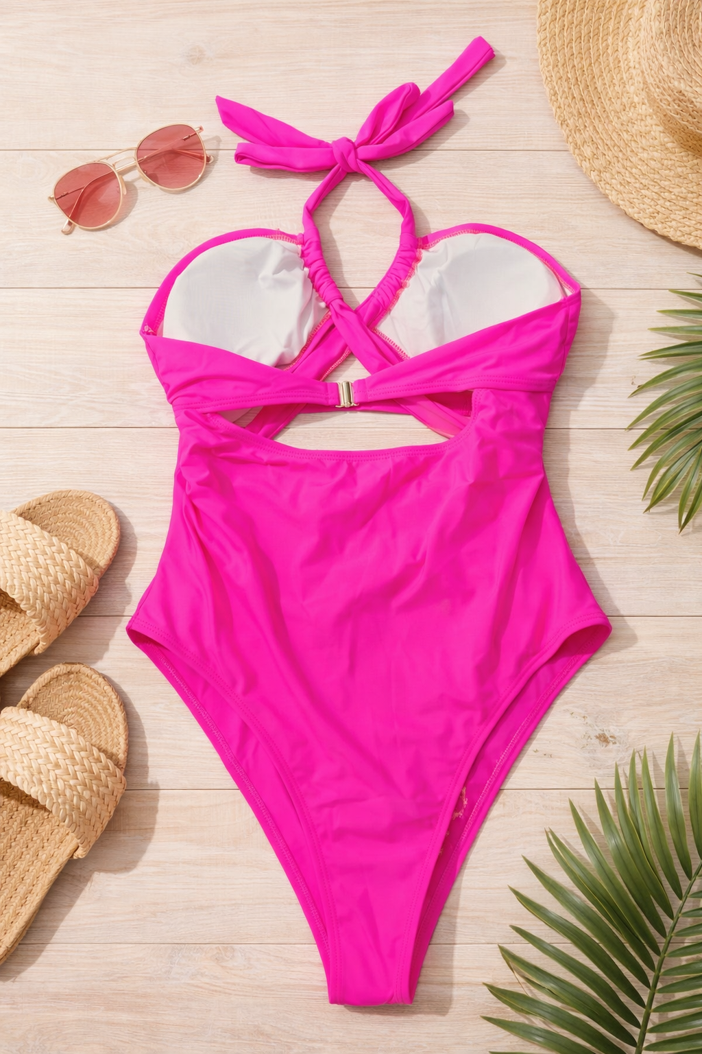 Pink Siren Halter Neck One-Piece