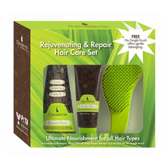 Macadamia Natural Oil Rejuvenating & Repair Hai Care Set Shampoo + Mask + Detangler Brush