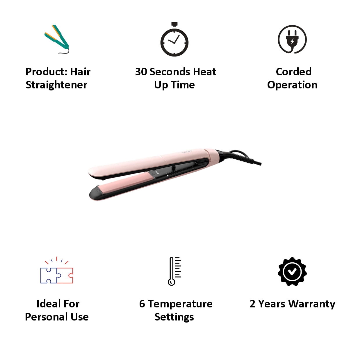 Philips Advanced KeraShine Corded Hair Straightener