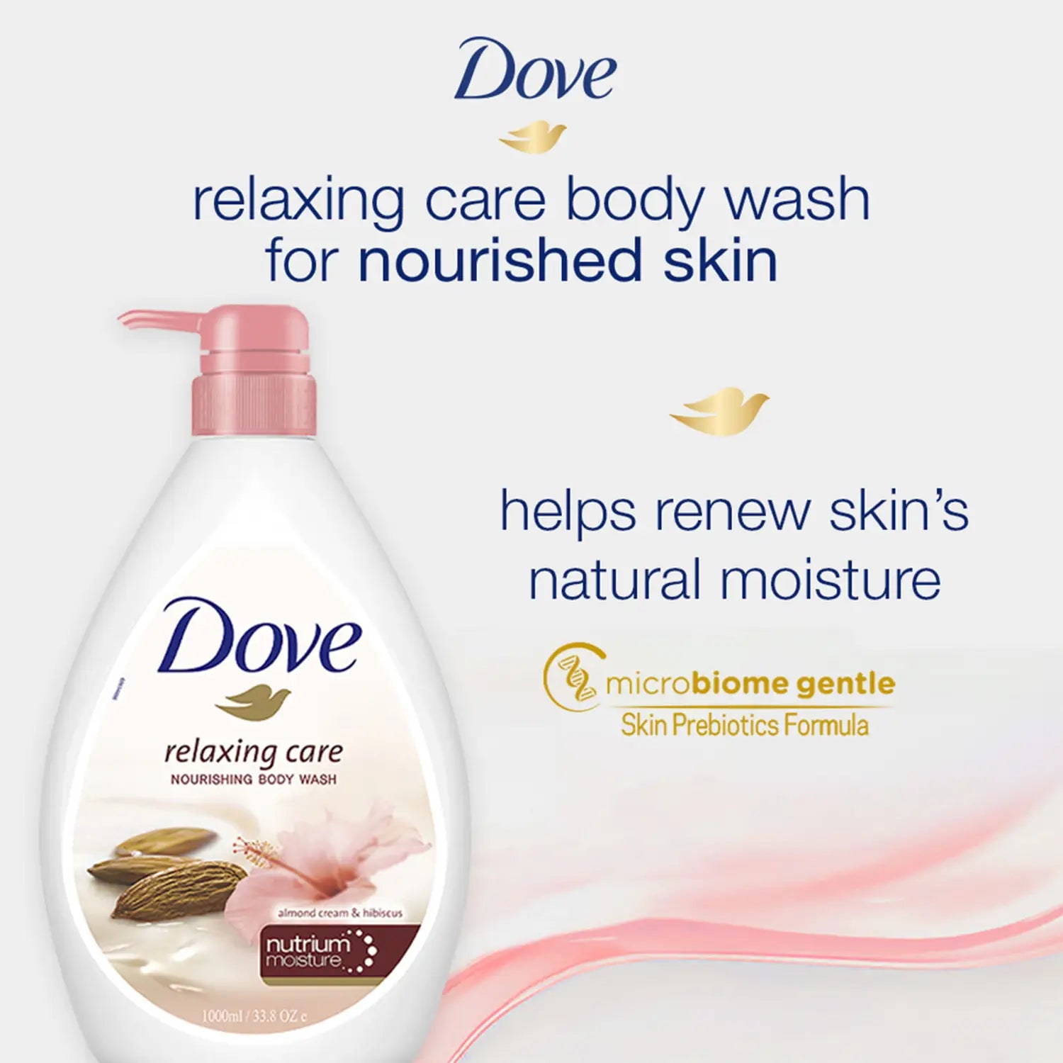 DOVE RELAXING CARE NOURSHING ALMOND CREAM & HIBISCUS BODY WA