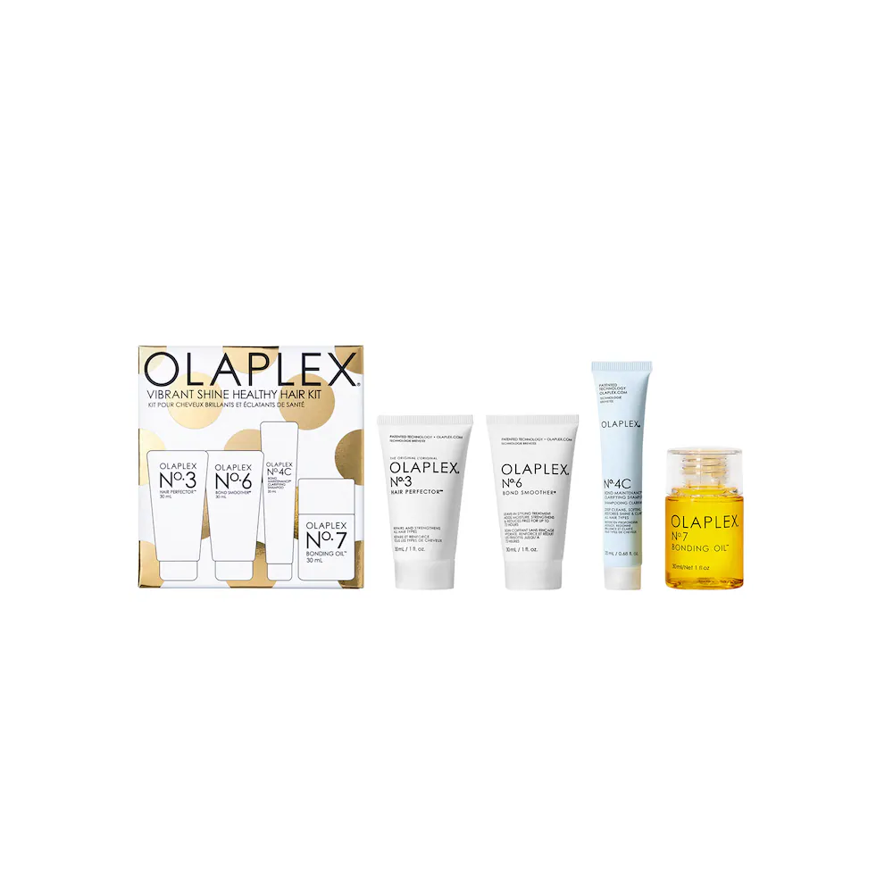 Olaplex Vibrant Shine Healthy Hair Kit -Hair Perfector 30ml+bond Smoother 30ml+Shampoo 20ml+Bonding Oil 30ml
