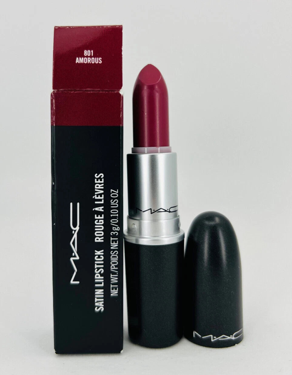 MAC Satin Lipstick 801 AMOROUS - 3g/0.10US.OZ.