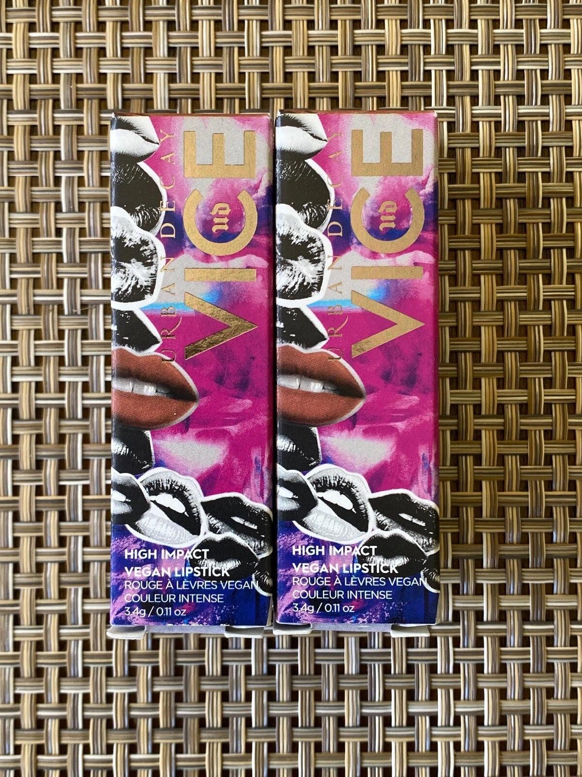 (2 pk.) URBAN DECAY VICE HIGH IMPACT VEGAN LIPSTICK (0.11 oz. EACH) -HORCHATA