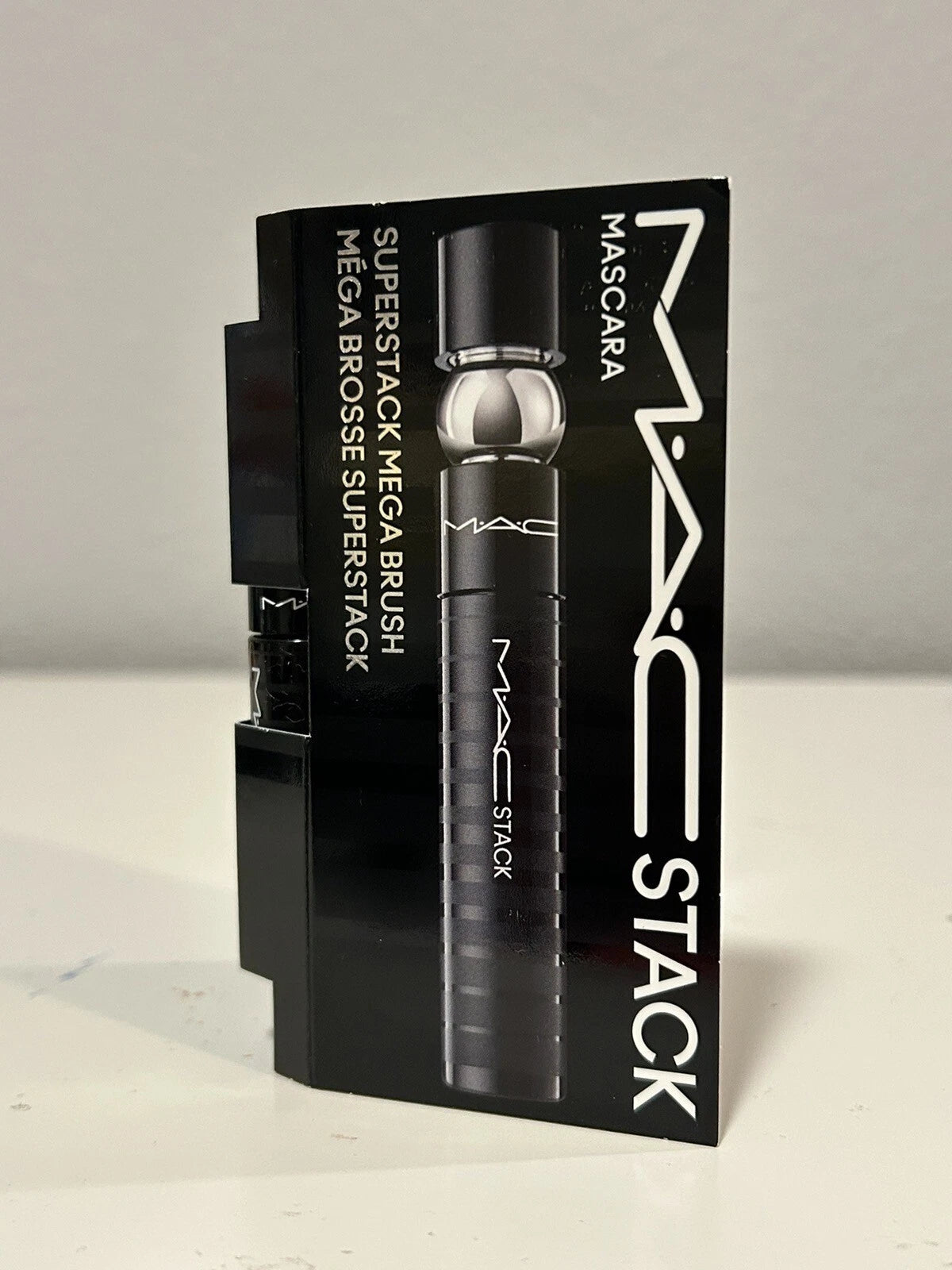 MAC Stack Mascara Superstack Mega Brush Black Mascara .1 oz./ 3 ml NEW Mini Size