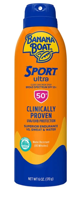 Banana Boat Sport Ultra SPF 50+ Clear Sunscreen Spray, 6 Oz 079656031799VL
