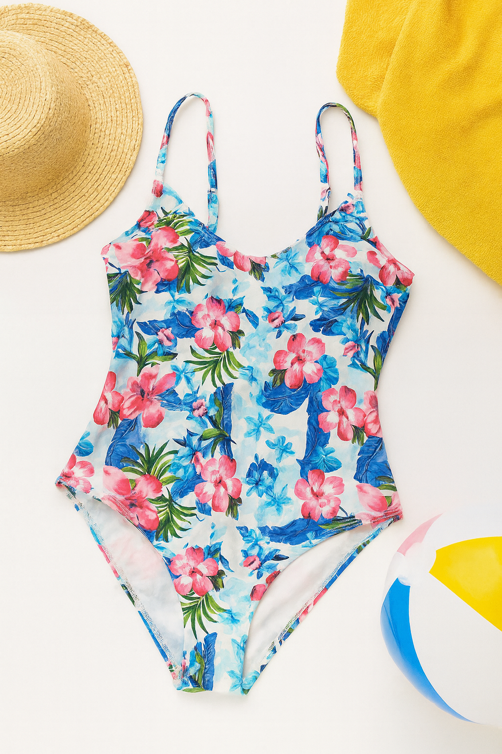 FLORAL KNOT FRONT SWIMSUIT