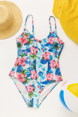 FLORAL KNOT FRONT SWIMSUIT