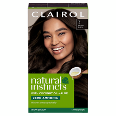 Clairol Natural Instincts Semi-Permanent No Ammonia Hair Dye 3 Brown Black