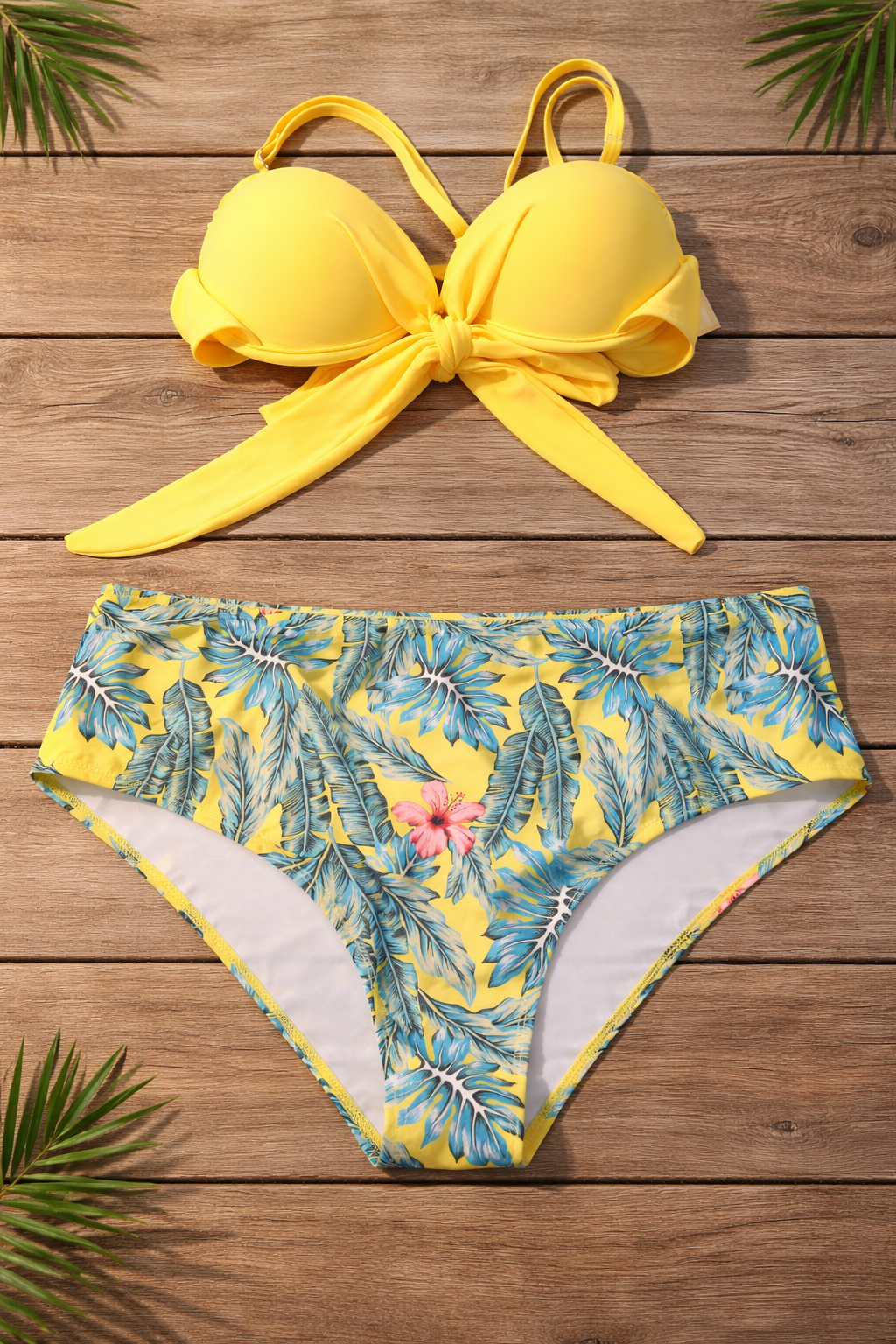 PARADISE PALM YELLOW SET - Kunchals