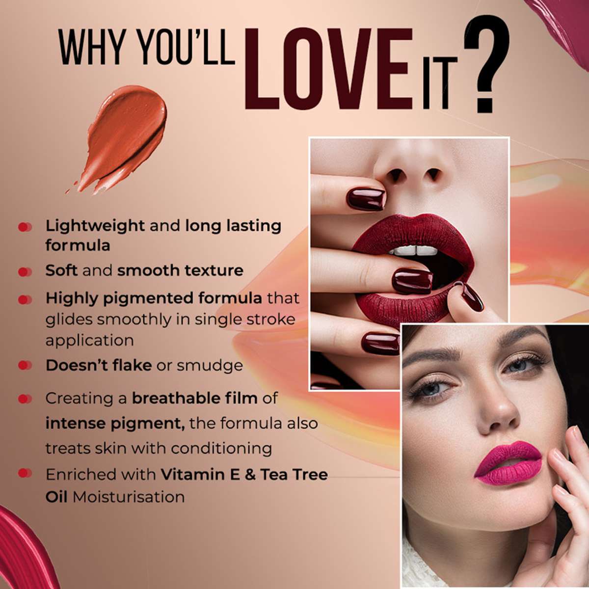 Colorbar Powerkiss Vegan Matte Lipcolor - 017 Mon Cherry