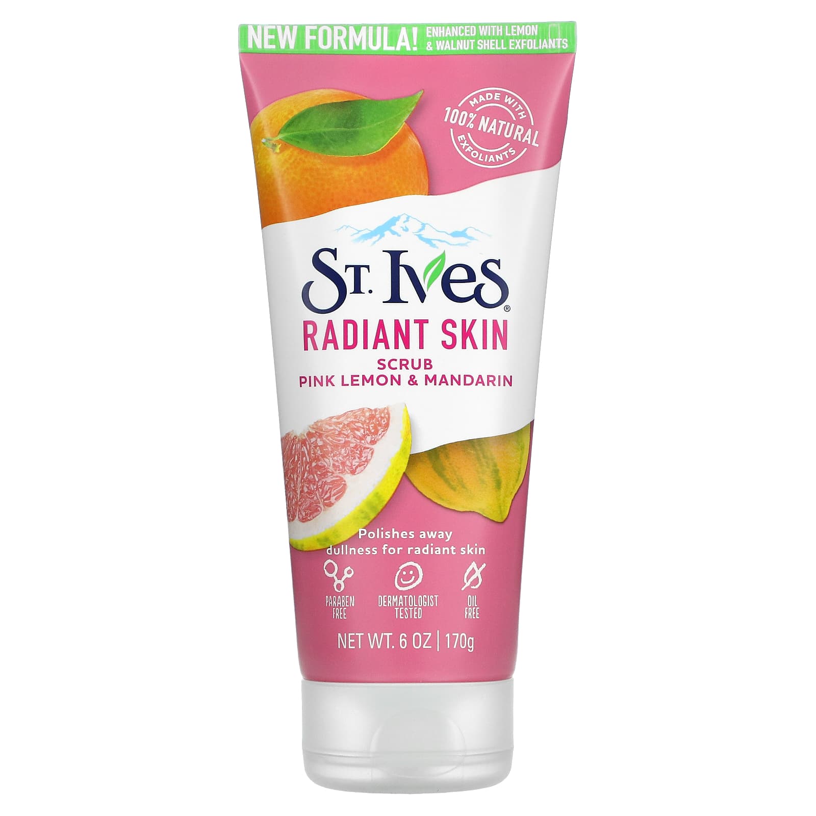 St. Ives, Radiant Skin Scrub, Pink Lemon & Mandarin - 170g