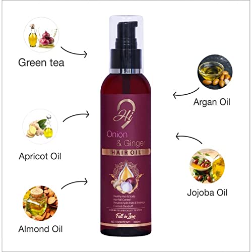 Hi9 Onion & Ginger Hair Oil, Hair Fall Control Healthy Hair200ML