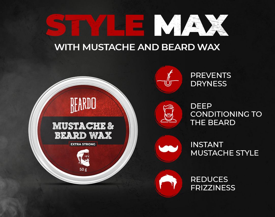 Beardo Beard & Mustache Wax - Extra Strong - 50g
