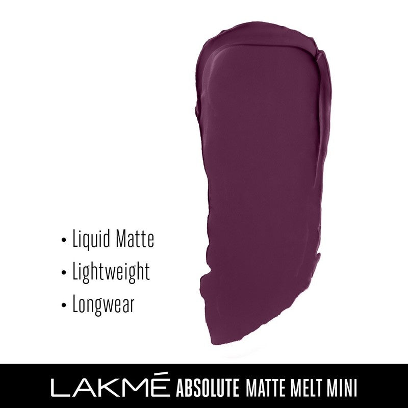 Lakme Absolute Matte Melt Mini liquid Lipstick 502 Purple Tourist 2.4ml