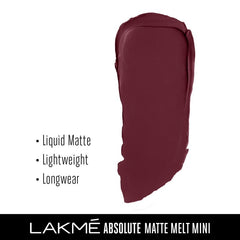 Lakme Absolute Matte Melt Mini liquid Lipstick 503 Wine Voyage 2.4ml