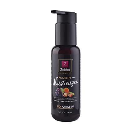 Zobha Facelift Moisturizer With Grape Seed Oil, Hazel Nut & Safflower Extract - 100ml