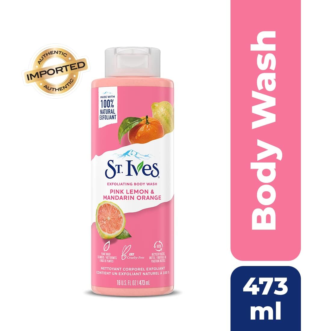 St. Ives, Radiant Skin Scrub, Pink Lemon & Mandarin - 473ML