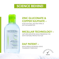 Bioderma Sébium Cleansing Water and Makeup Removing Solution - 100 ml