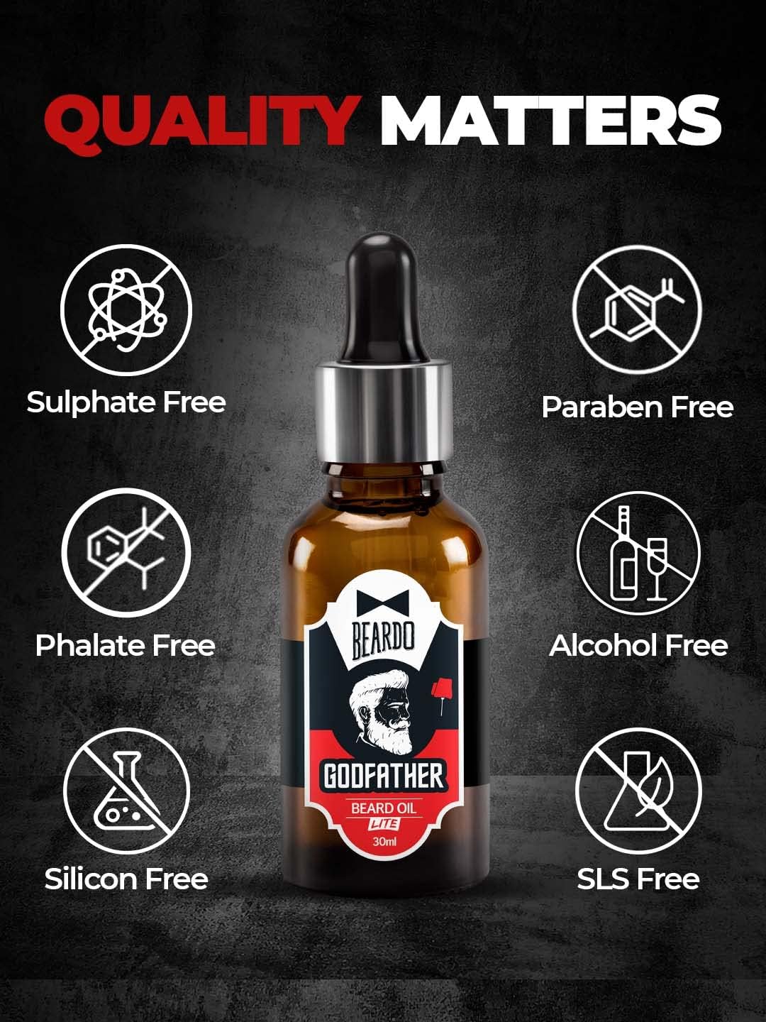 Beardo Beard Oil for men - Godfather Lite Beard and Moustache Oil - 30ml
