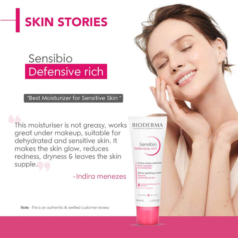 Bioderma Sensibio Defensive Rich Active Soothing Cream - 40ml