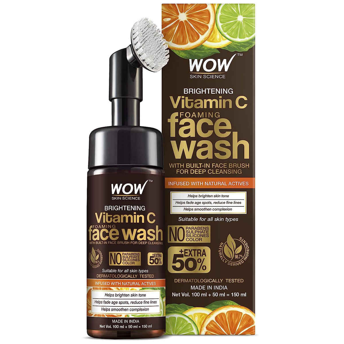 WOW Skin Science Brightening Vitamin C Foaming Face Wash - 150ml
