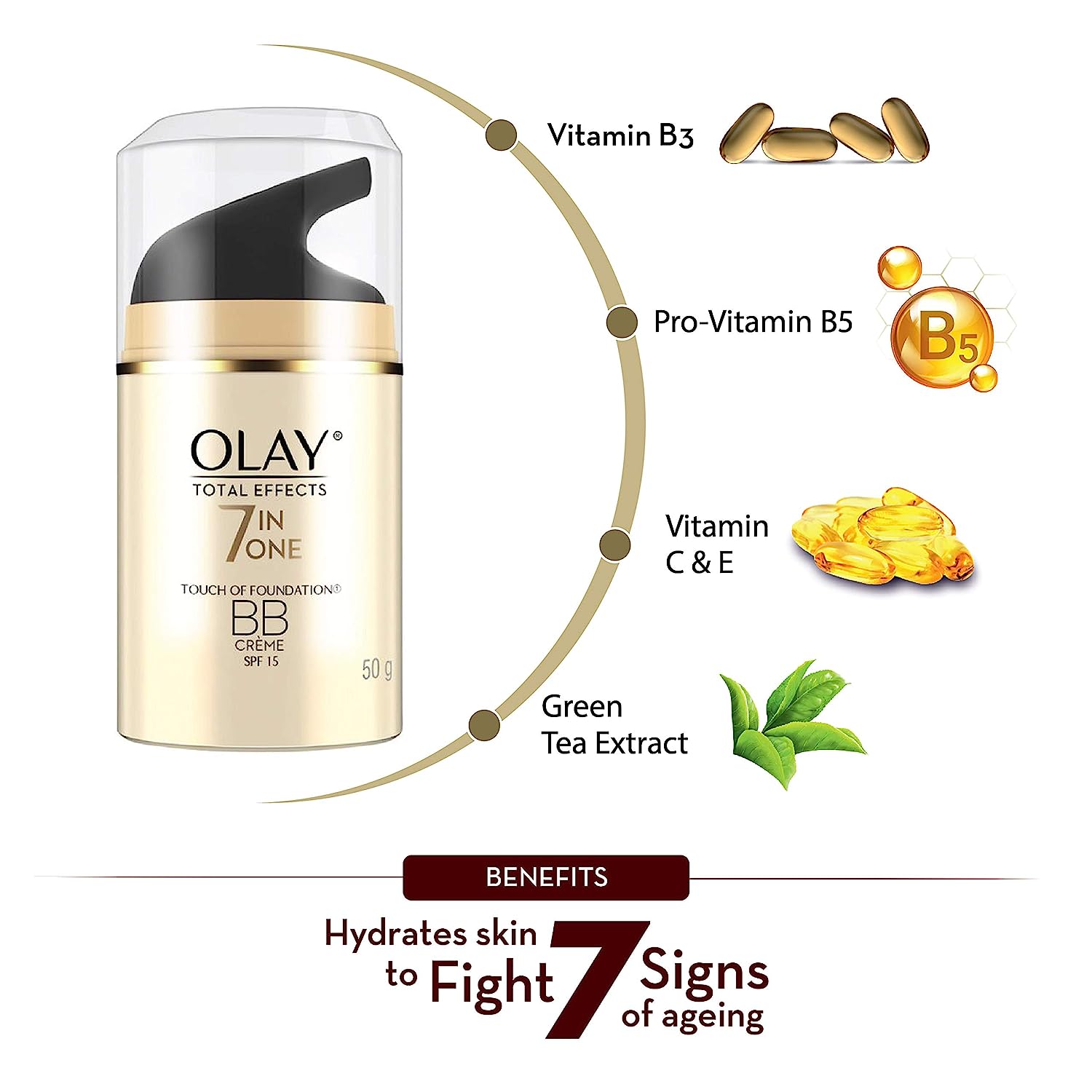 Olay Day Cream Total Effects 7 in 1 BB Cream SPF 15, 50g