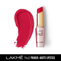 Lakme 9to5 Primer + Matte Lipstick MR10 Iconic Red