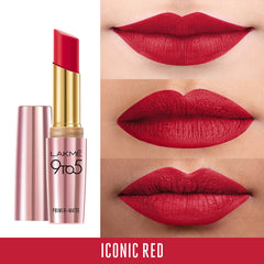 Lakme 9to5 Primer + Matte Lipstick MR10 Iconic Red