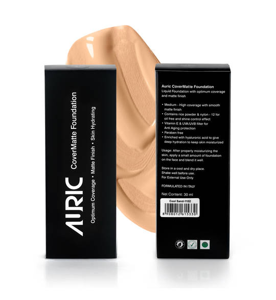 Auric CoverMatte Foundation, Warm honey