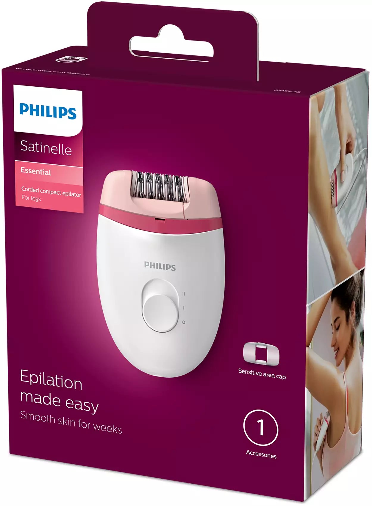 Philips Satinelle Corded Epilator Essential Series BRE235/00