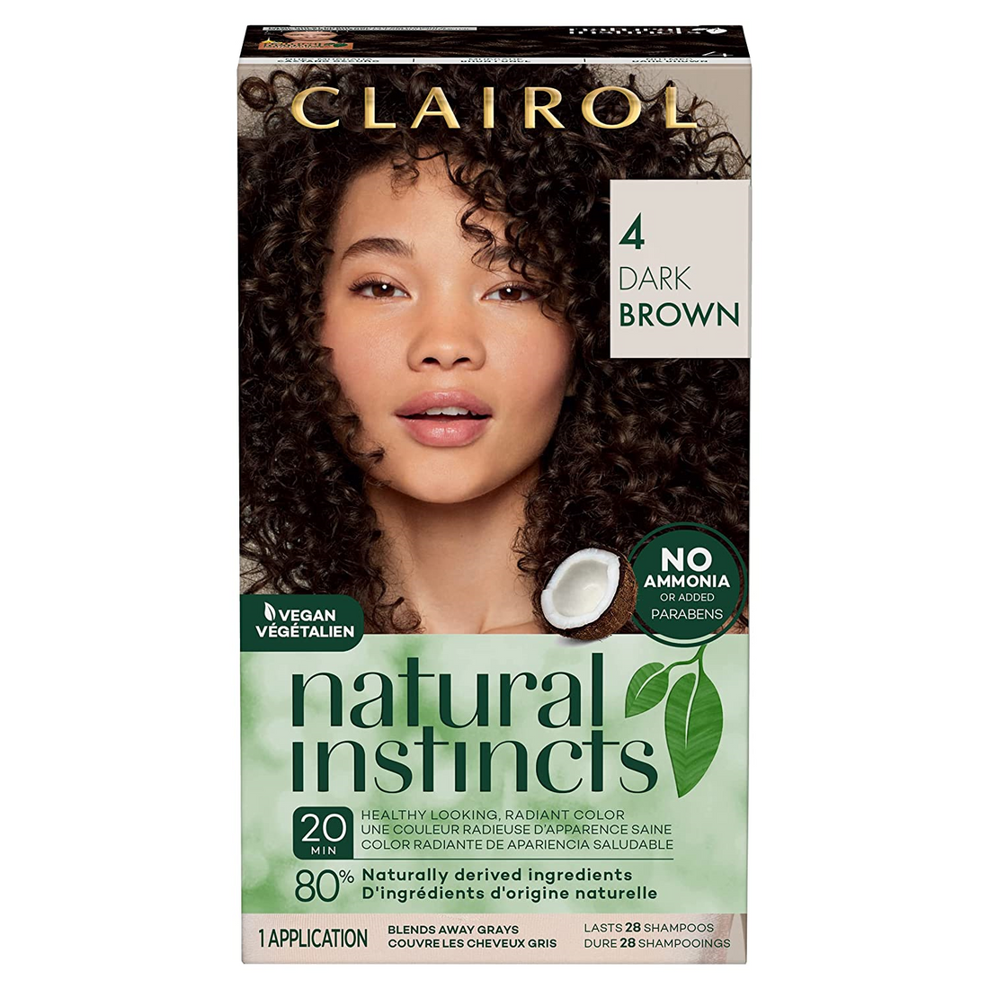 Clairol Natural Instincts Hair Color 4 Dark Brown Kunchals