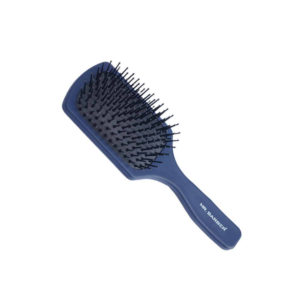 Mr. Barber Flat Mate Blue Paddle Brush - Small