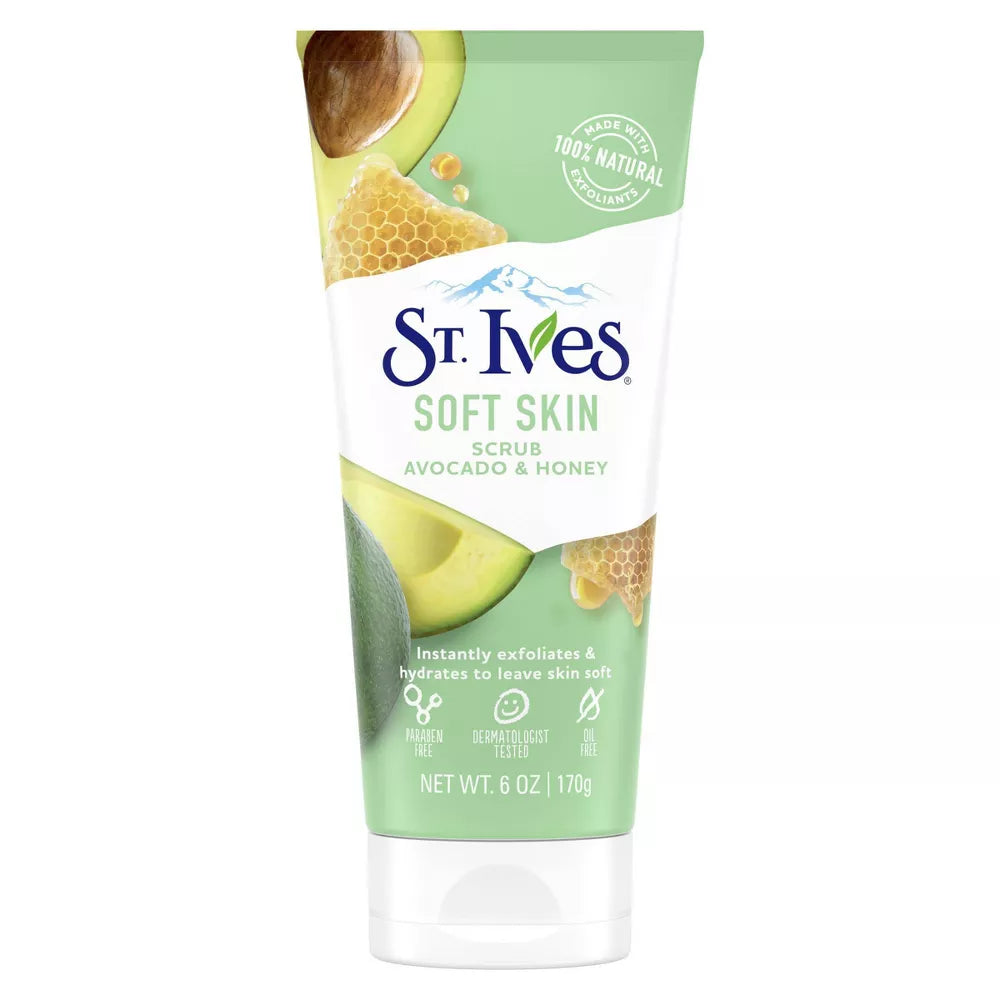 St. Ives Soft Skin Face Scrub - Avocado and Honey - 170g
