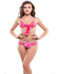 Eva Paris-2 Pes Set Fancy Bikni Set Pink Night Wear-K75-3373