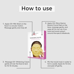 O3+ Whitening Facial Kit With Brightening & Whitening Peel Off  Mask 40gm