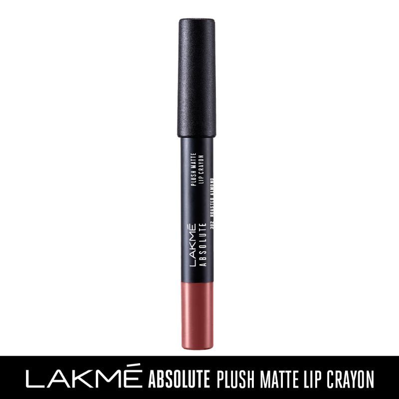 Lakme Absolute Plush Matte Lip Crayon 302 Roasted Almond 2.8gm