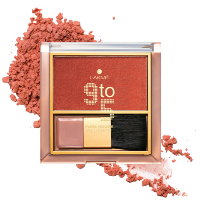 Lakme 9 To 5 Pure Rouge Blusher, Peach Affair, 6 gm