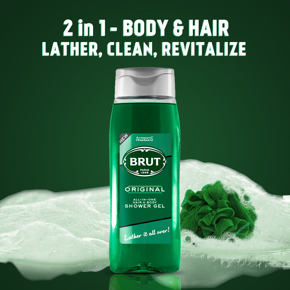 Brut Original All - In- one Hair & Body Shower Gel - 500ml