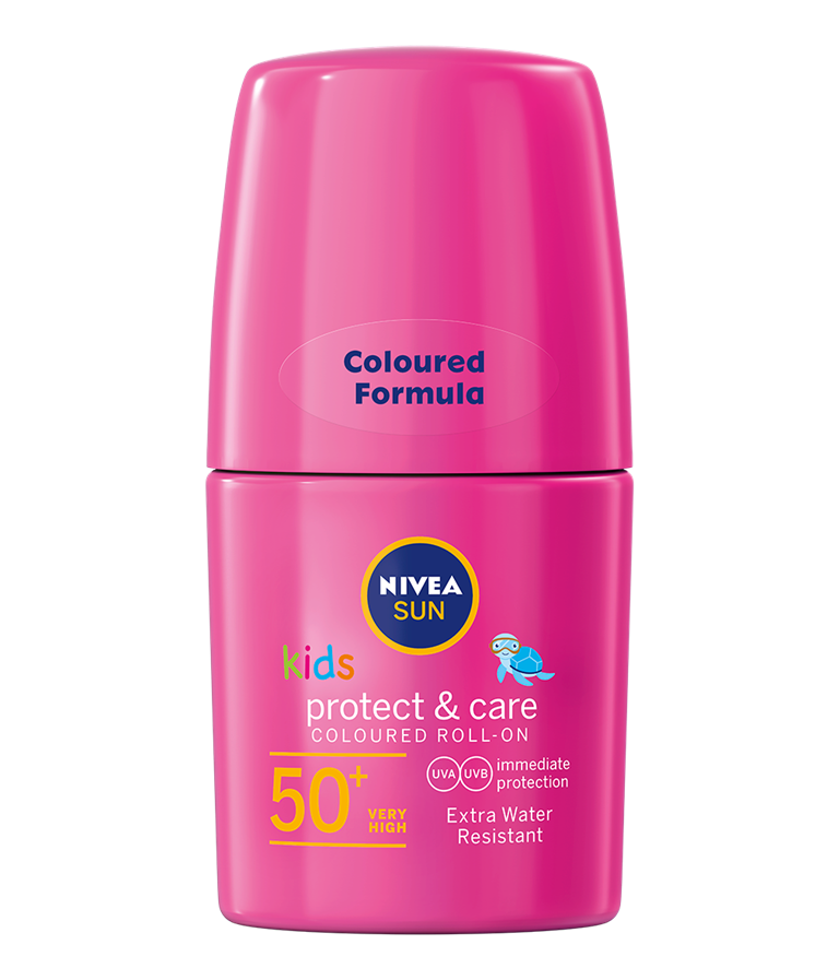 Nivea Sun Kids Protect & Care Coloured Roll-On Pink Spf 50+ - (50ml)