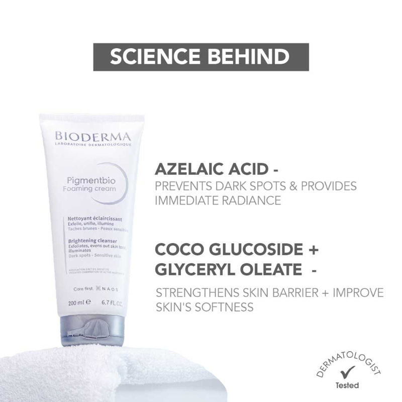 Bioderma Pigmentbio Foaming Cream Brightening Exfoliating Cleanser - 200 ml