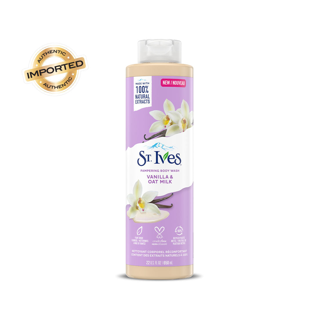 St. Ives Pampering Vanilla & Oat Milk Body Wash - 650ml