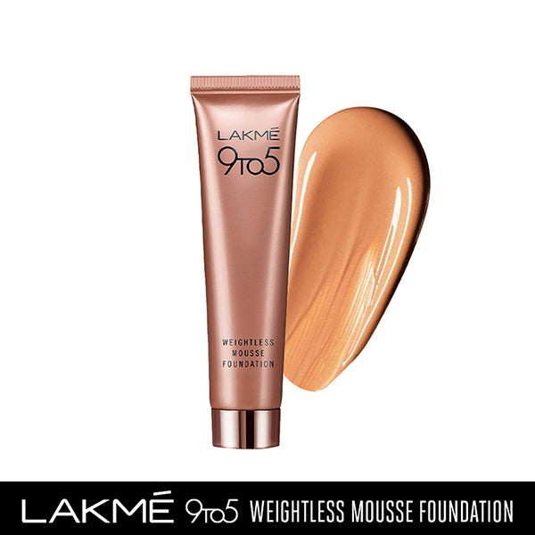 Lakme 9 to 5 Weightless Mousse Foundation 03 Beige Caramel, 25g